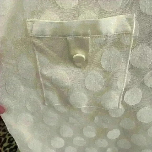 En Focus Size 16W Ivory Polka dot Dress - Picture 5 of 8